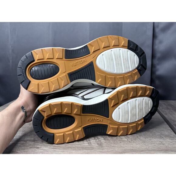 Louis Vuitton White and Brown Men's Sneakers - Picture 13 of 16